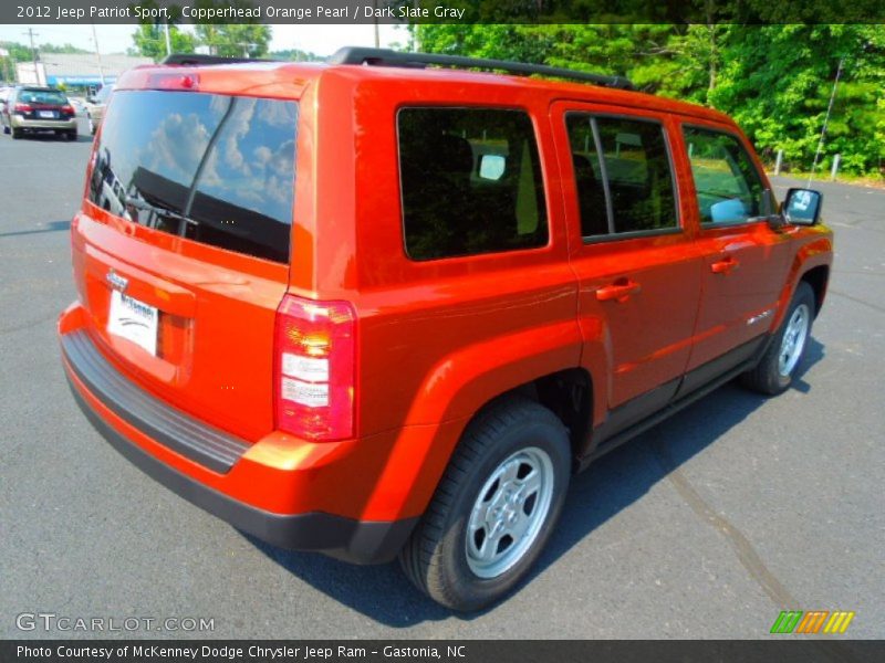 Copperhead Orange Pearl / Dark Slate Gray 2012 Jeep Patriot Sport