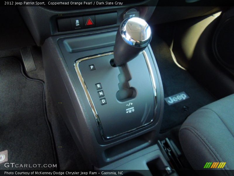 Copperhead Orange Pearl / Dark Slate Gray 2012 Jeep Patriot Sport