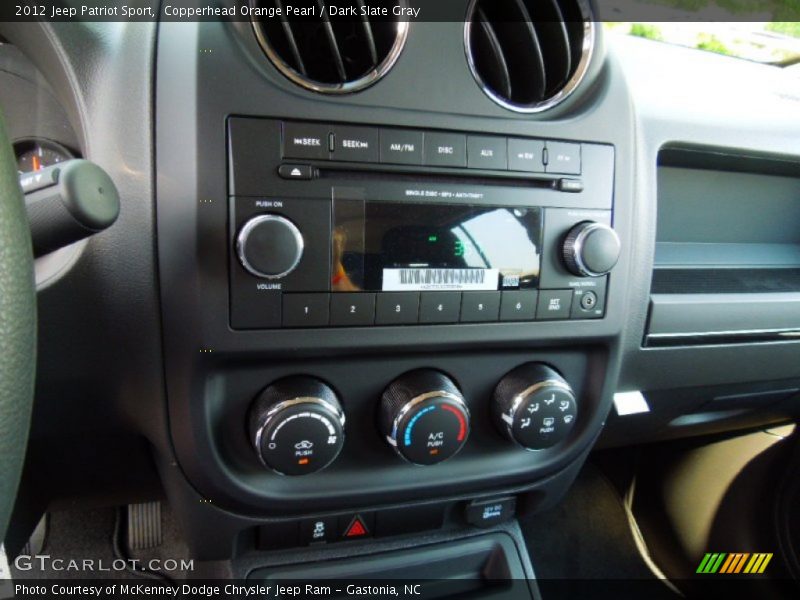 Copperhead Orange Pearl / Dark Slate Gray 2012 Jeep Patriot Sport