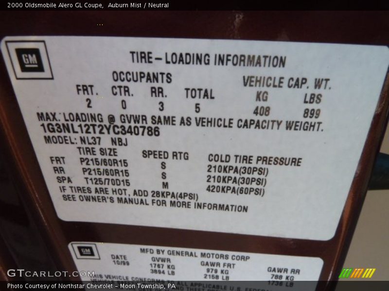Auburn Mist / Neutral 2000 Oldsmobile Alero GL Coupe