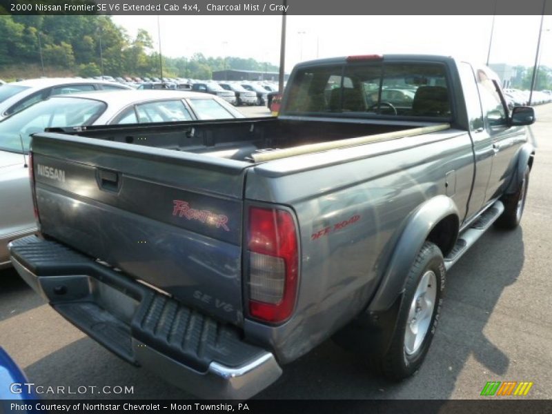 Charcoal Mist / Gray 2000 Nissan Frontier SE V6 Extended Cab 4x4