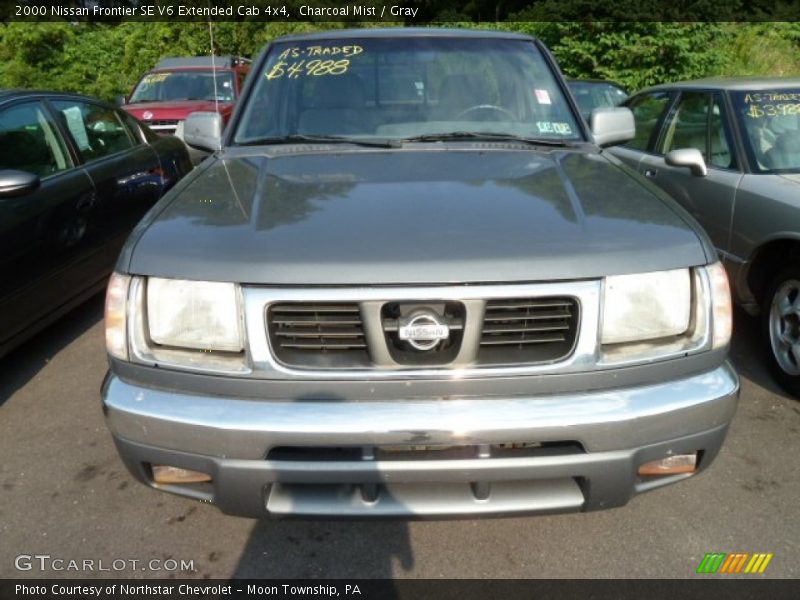 Charcoal Mist / Gray 2000 Nissan Frontier SE V6 Extended Cab 4x4
