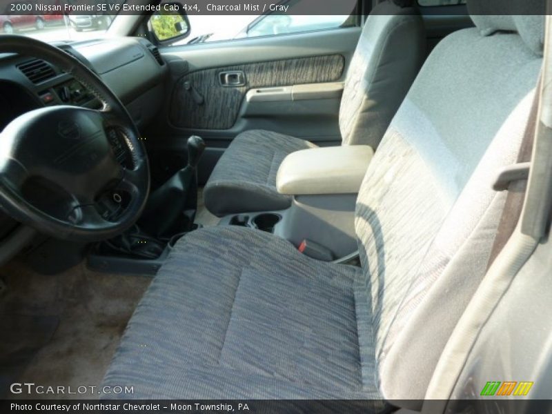 Charcoal Mist / Gray 2000 Nissan Frontier SE V6 Extended Cab 4x4
