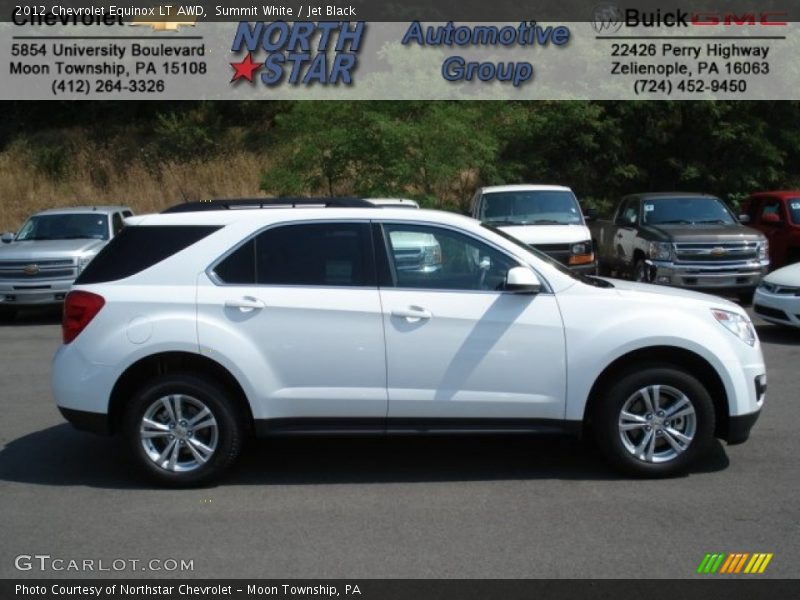 Summit White / Jet Black 2012 Chevrolet Equinox LT AWD