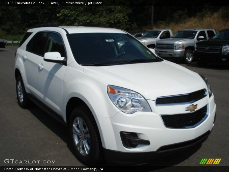 Summit White / Jet Black 2012 Chevrolet Equinox LT AWD