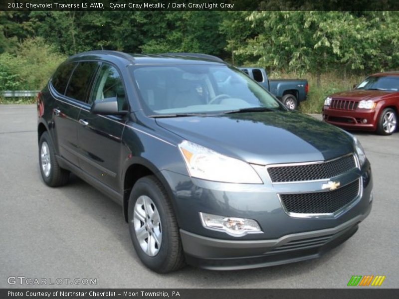 Cyber Gray Metallic / Dark Gray/Light Gray 2012 Chevrolet Traverse LS AWD