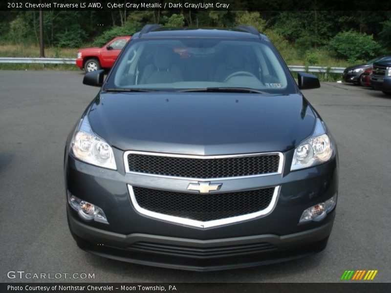 Cyber Gray Metallic / Dark Gray/Light Gray 2012 Chevrolet Traverse LS AWD