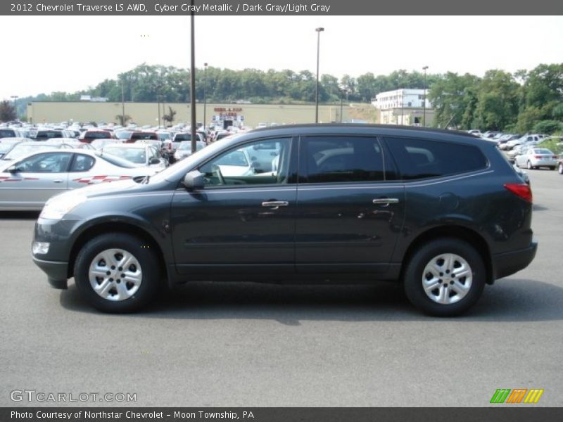 Cyber Gray Metallic / Dark Gray/Light Gray 2012 Chevrolet Traverse LS AWD