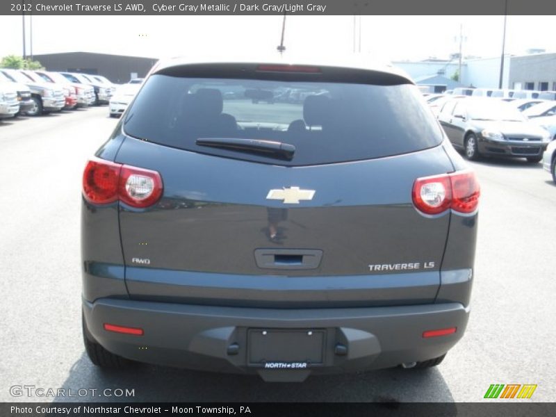Cyber Gray Metallic / Dark Gray/Light Gray 2012 Chevrolet Traverse LS AWD