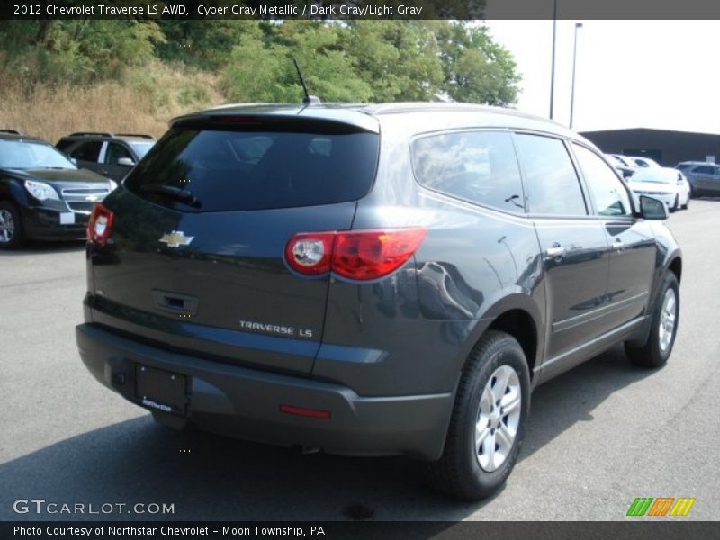 Cyber Gray Metallic / Dark Gray/Light Gray 2012 Chevrolet Traverse LS AWD