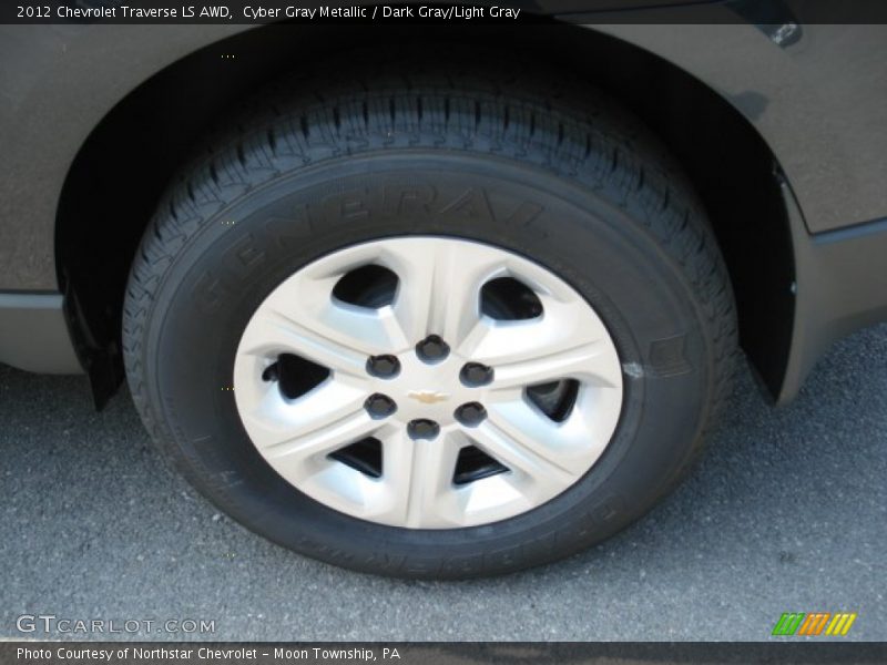 Cyber Gray Metallic / Dark Gray/Light Gray 2012 Chevrolet Traverse LS AWD