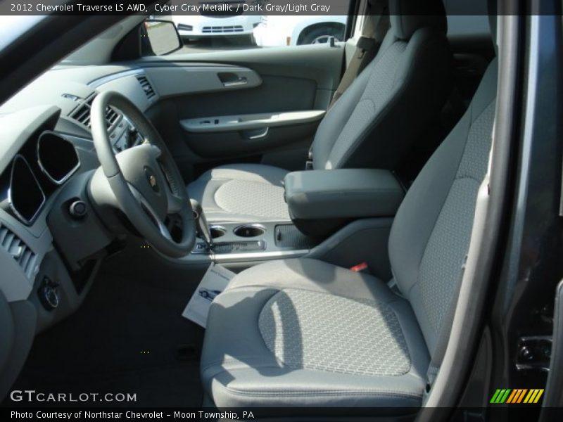 Cyber Gray Metallic / Dark Gray/Light Gray 2012 Chevrolet Traverse LS AWD