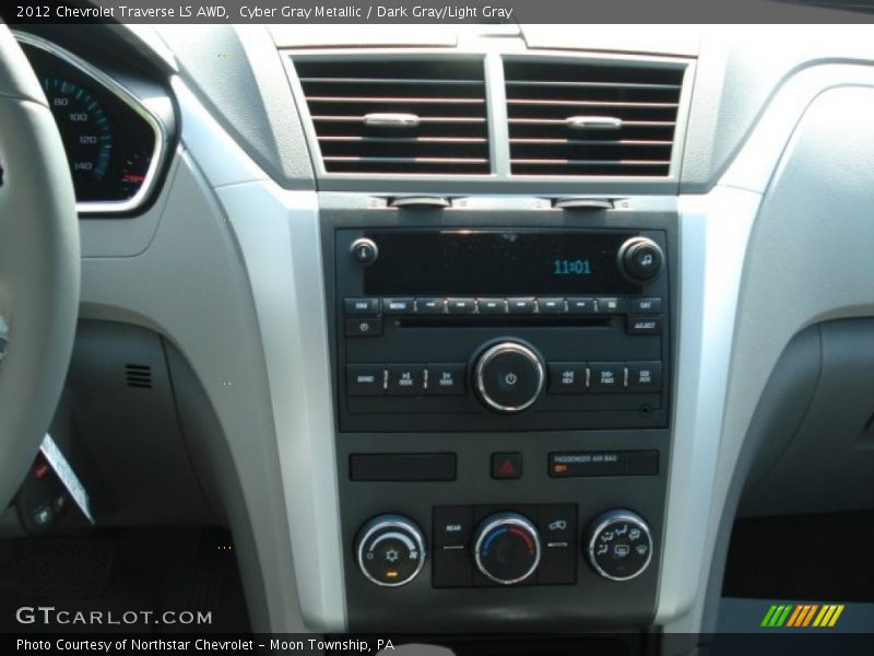 Cyber Gray Metallic / Dark Gray/Light Gray 2012 Chevrolet Traverse LS AWD