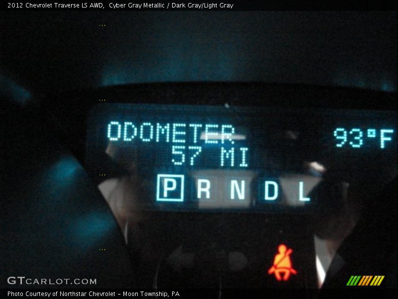 Cyber Gray Metallic / Dark Gray/Light Gray 2012 Chevrolet Traverse LS AWD