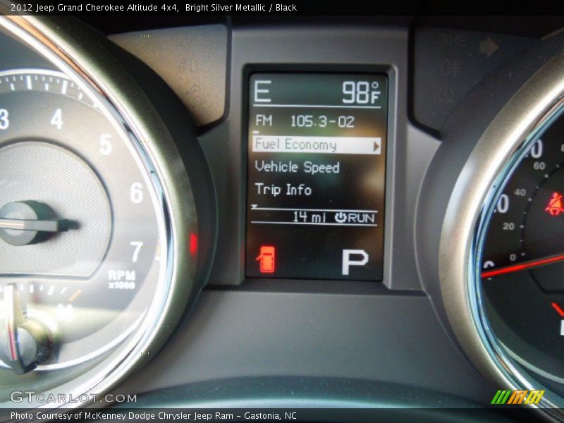 Bright Silver Metallic / Black 2012 Jeep Grand Cherokee Altitude 4x4