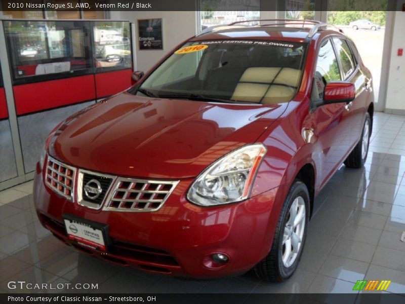 Venom Red / Black 2010 Nissan Rogue SL AWD