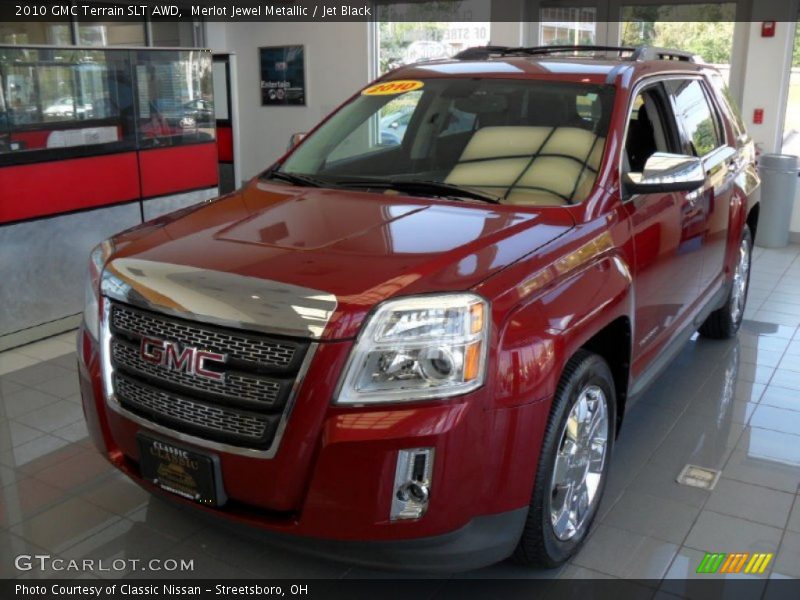 Merlot Jewel Metallic / Jet Black 2010 GMC Terrain SLT AWD
