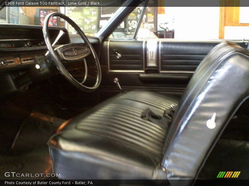 Lime Gold / Black 1968 Ford Galaxie 500 Fastback