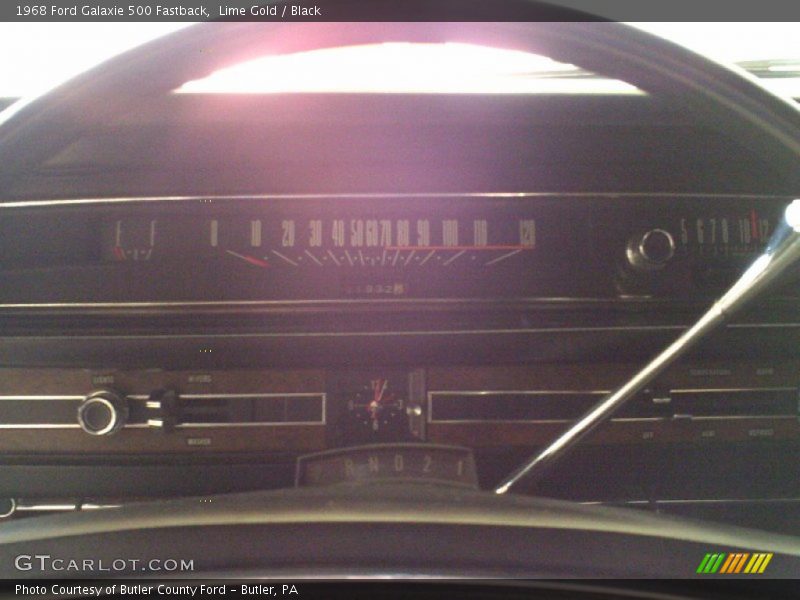 Lime Gold / Black 1968 Ford Galaxie 500 Fastback