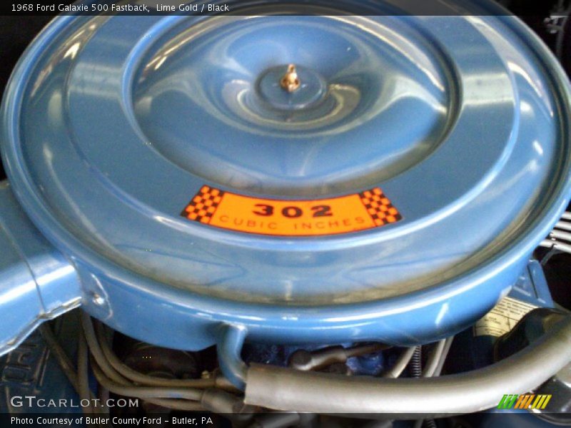 Lime Gold / Black 1968 Ford Galaxie 500 Fastback