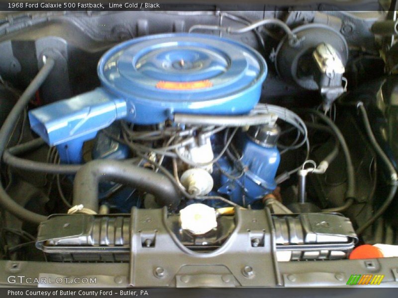 Lime Gold / Black 1968 Ford Galaxie 500 Fastback