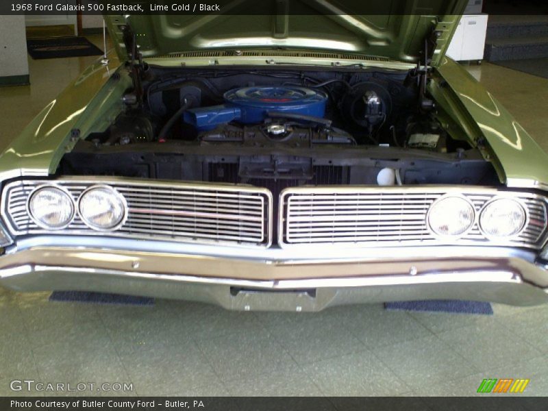 Lime Gold / Black 1968 Ford Galaxie 500 Fastback