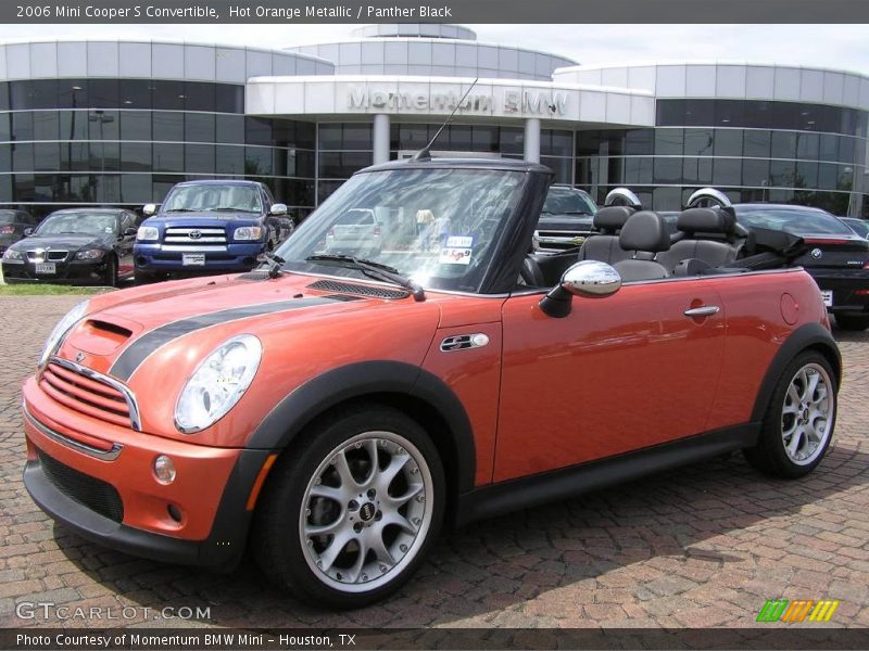 Hot Orange Metallic / Panther Black 2006 Mini Cooper S Convertible