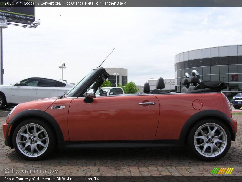 Hot Orange Metallic / Panther Black 2006 Mini Cooper S Convertible