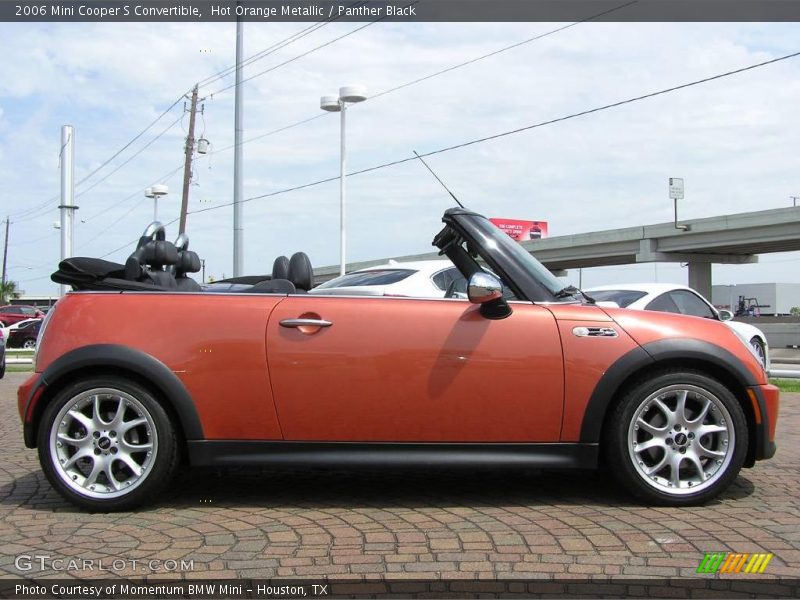 Hot Orange Metallic / Panther Black 2006 Mini Cooper S Convertible