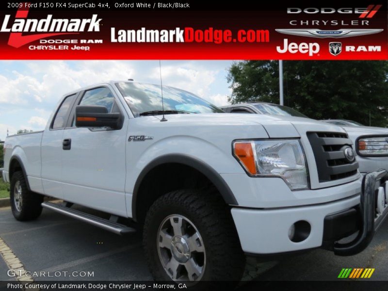 Oxford White / Black/Black 2009 Ford F150 FX4 SuperCab 4x4