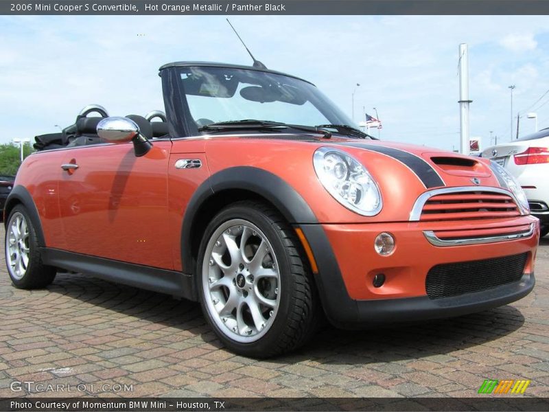 Hot Orange Metallic / Panther Black 2006 Mini Cooper S Convertible