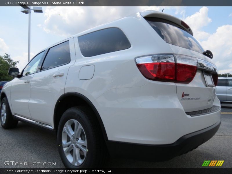 Stone White / Black 2012 Dodge Durango SXT