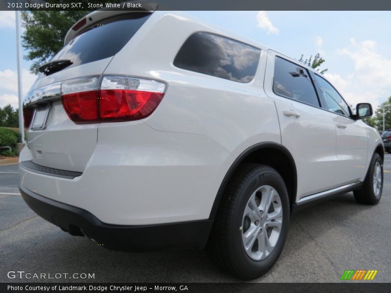 Stone White / Black 2012 Dodge Durango SXT