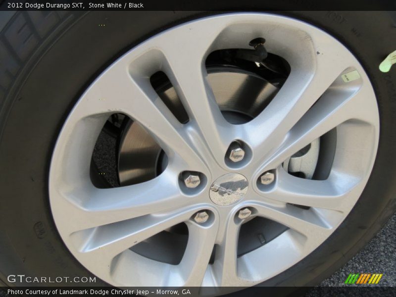 Stone White / Black 2012 Dodge Durango SXT