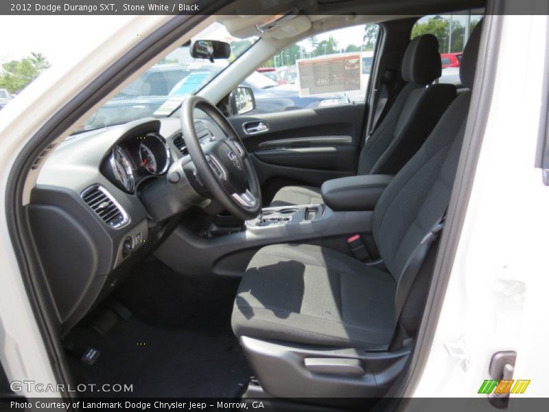 Stone White / Black 2012 Dodge Durango SXT