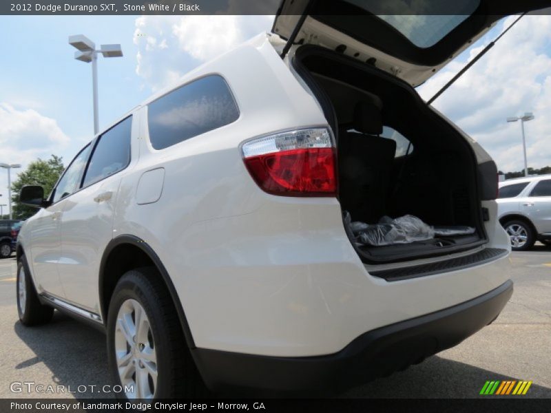 Stone White / Black 2012 Dodge Durango SXT