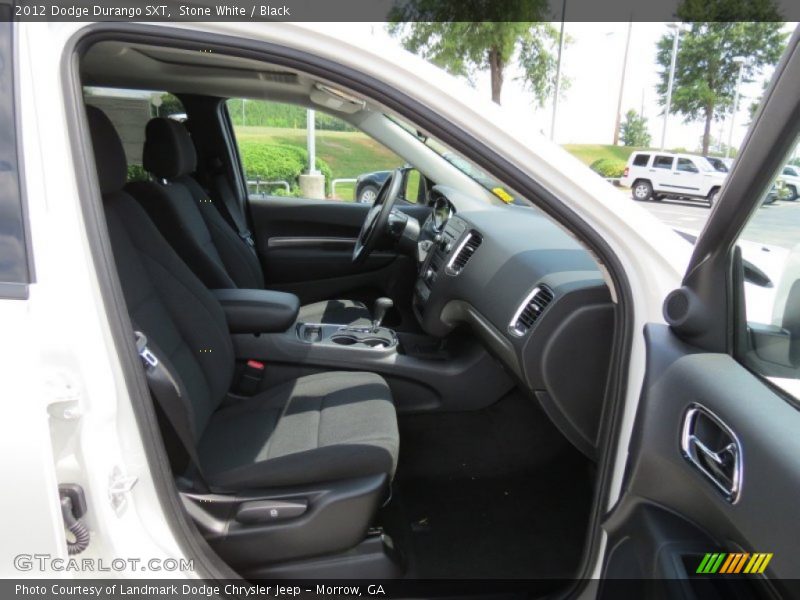 Stone White / Black 2012 Dodge Durango SXT