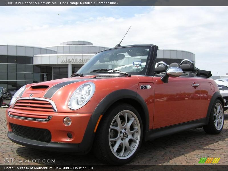 Hot Orange Metallic / Panther Black 2006 Mini Cooper S Convertible