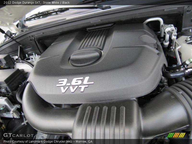 Stone White / Black 2012 Dodge Durango SXT