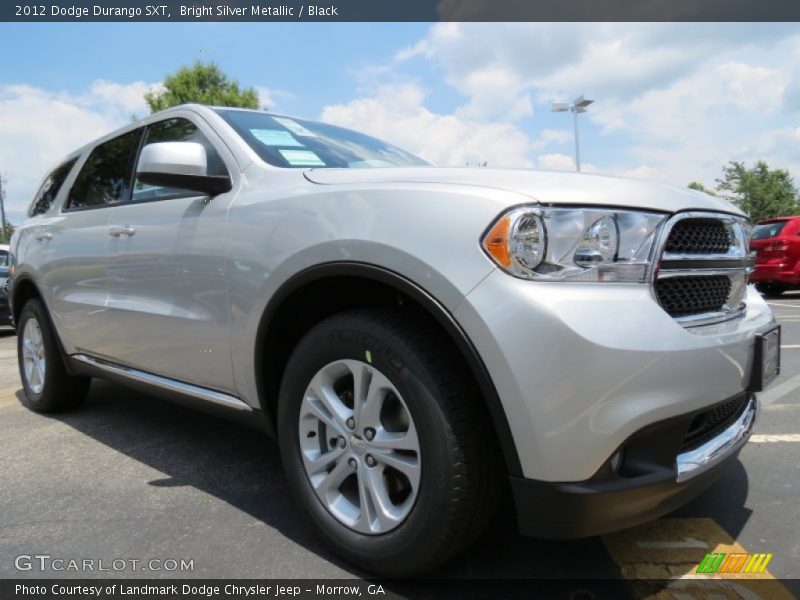 Bright Silver Metallic / Black 2012 Dodge Durango SXT