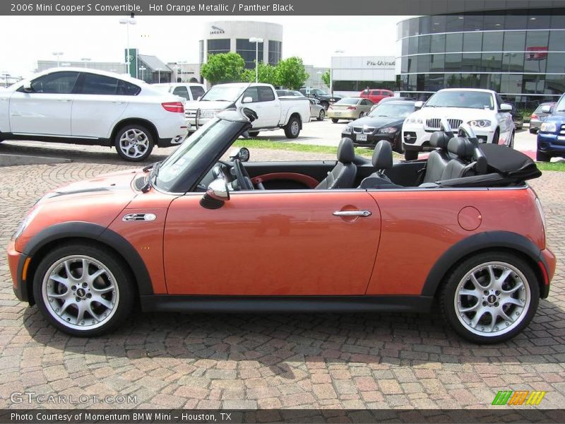 Hot Orange Metallic / Panther Black 2006 Mini Cooper S Convertible