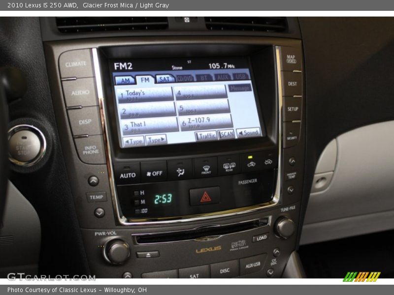 Glacier Frost Mica / Light Gray 2010 Lexus IS 250 AWD