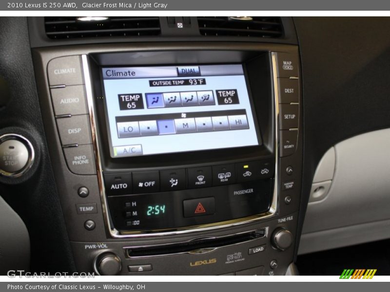 Glacier Frost Mica / Light Gray 2010 Lexus IS 250 AWD