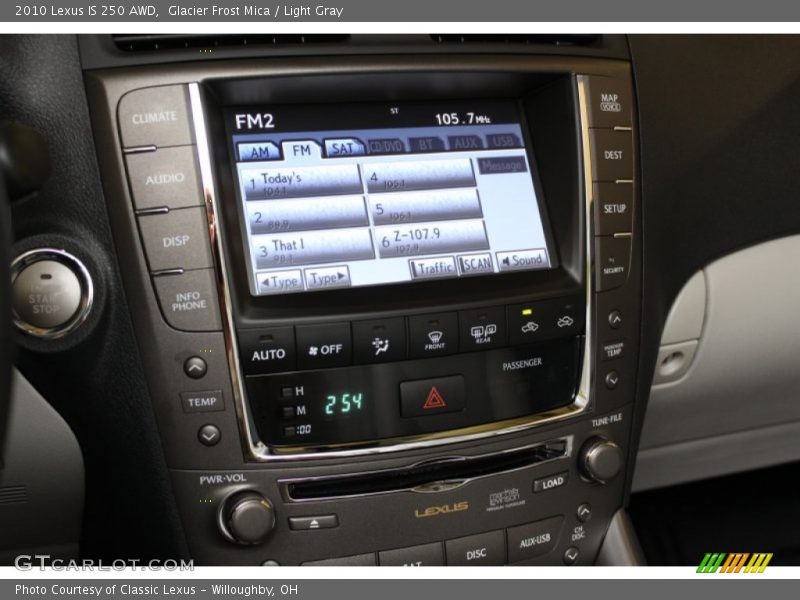 Glacier Frost Mica / Light Gray 2010 Lexus IS 250 AWD