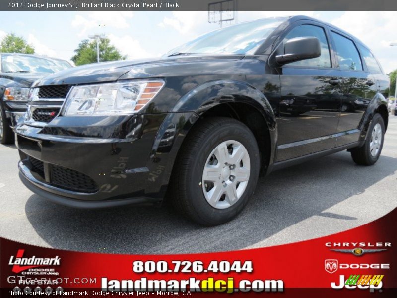 Brilliant Black Crystal Pearl / Black 2012 Dodge Journey SE