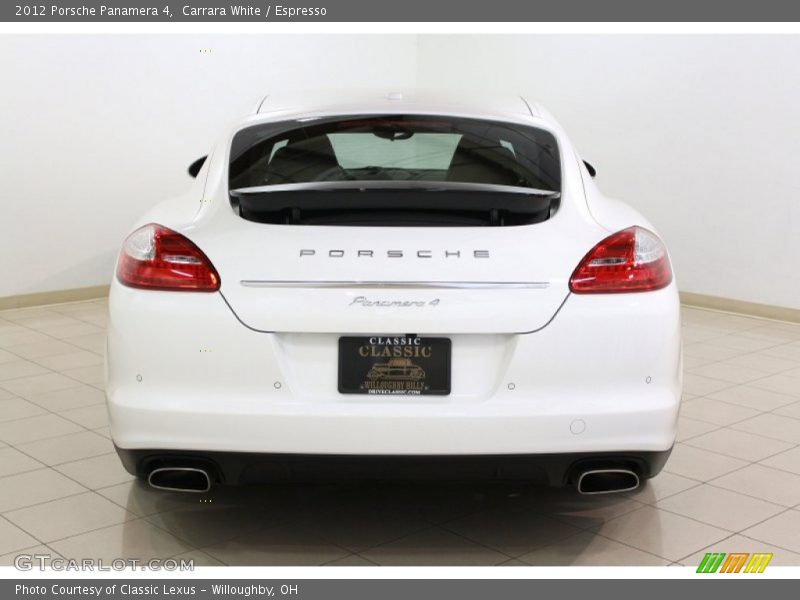 Carrara White / Espresso 2012 Porsche Panamera 4