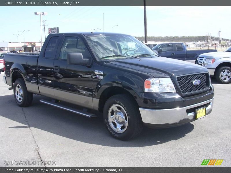 Black / Tan 2006 Ford F150 XLT SuperCab