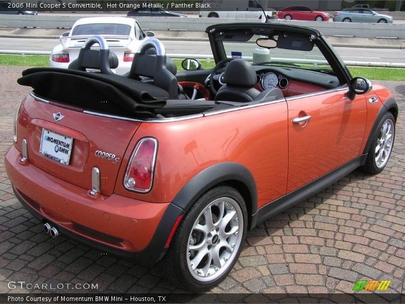 Hot Orange Metallic / Panther Black 2006 Mini Cooper S Convertible