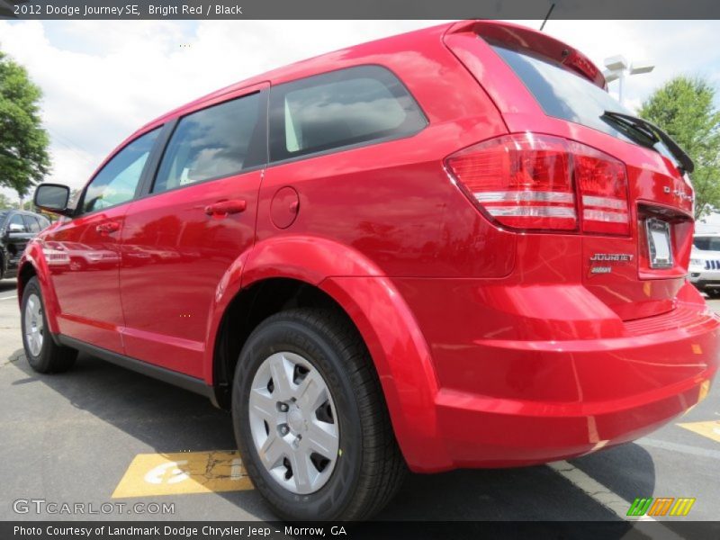 Bright Red / Black 2012 Dodge Journey SE