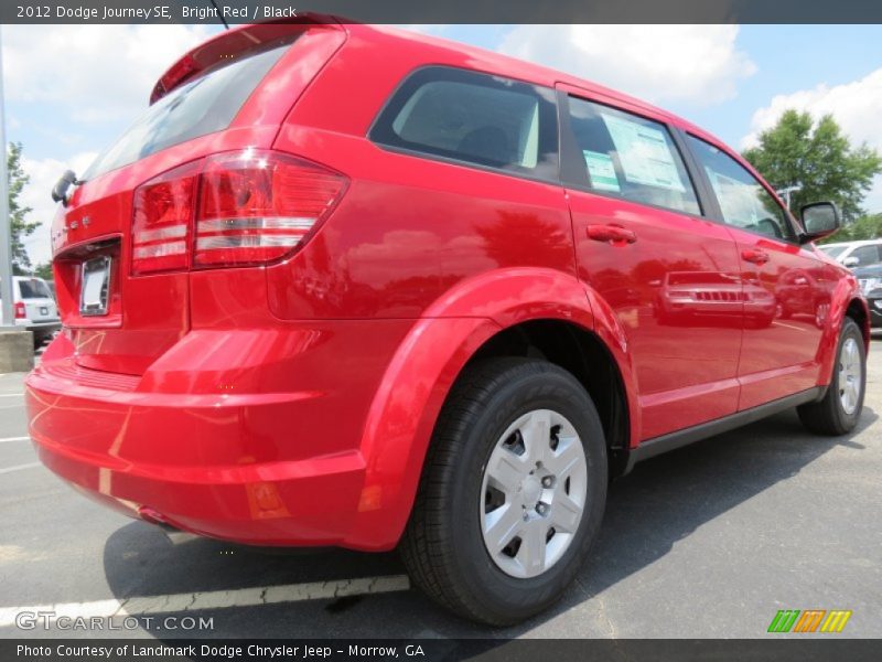 Bright Red / Black 2012 Dodge Journey SE